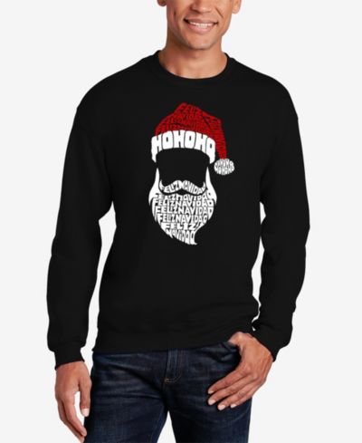 LA Pop Art Мужской свитшот Feliz Navidad Santa Claus Word Art