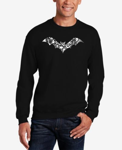 LA Pop Art Мужской свитшот с принтом Halloween Bat Word Art