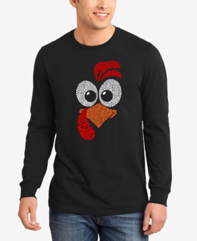 Мужская футболка LA Pop Art Turkey Face Word Art Long Sleeve