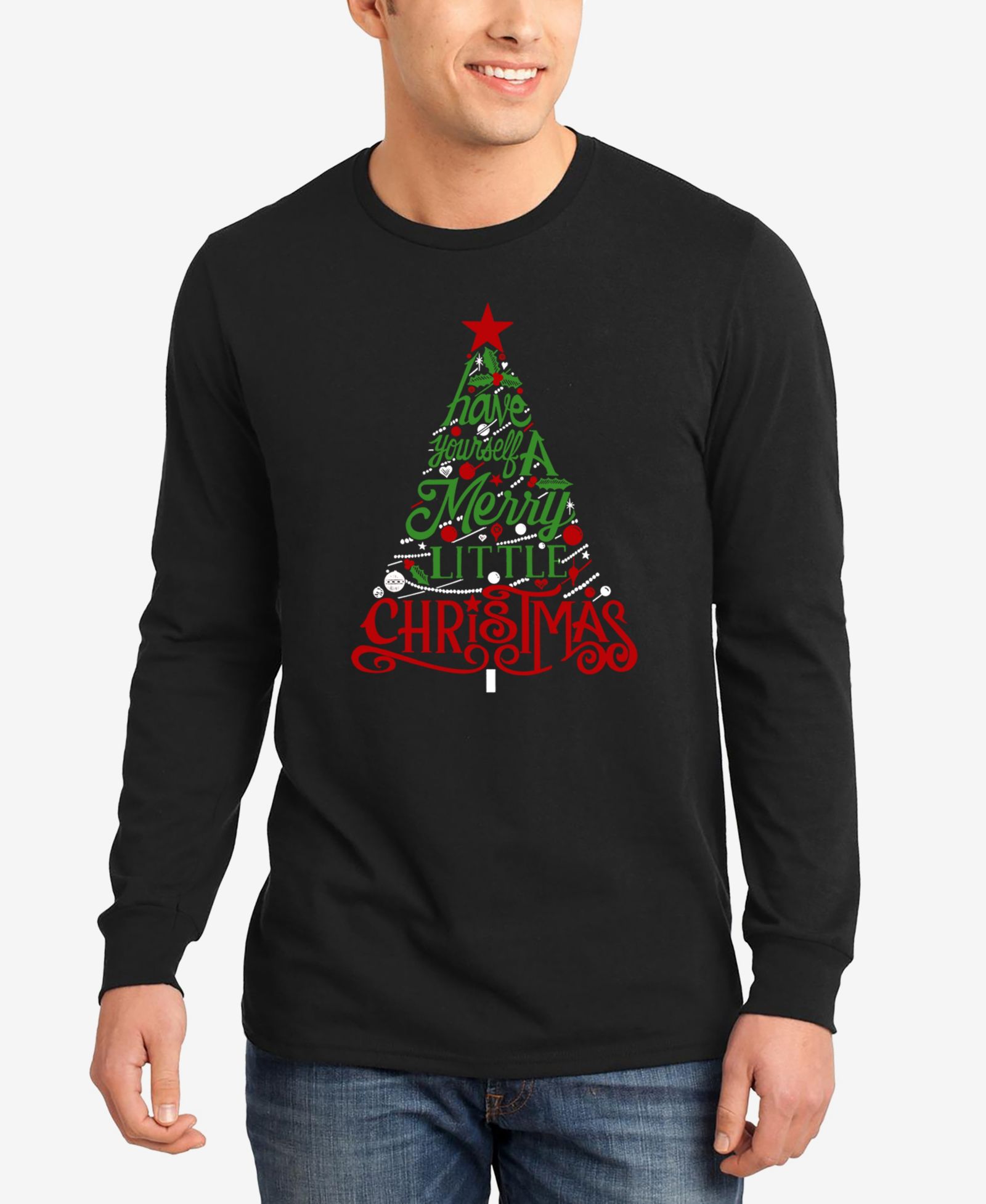 Мужская футболка LA Pop Art Christmas Word Art