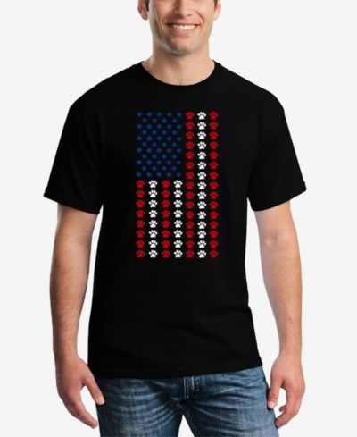Мужская футболка LA Pop Art Paws Flag Word Art