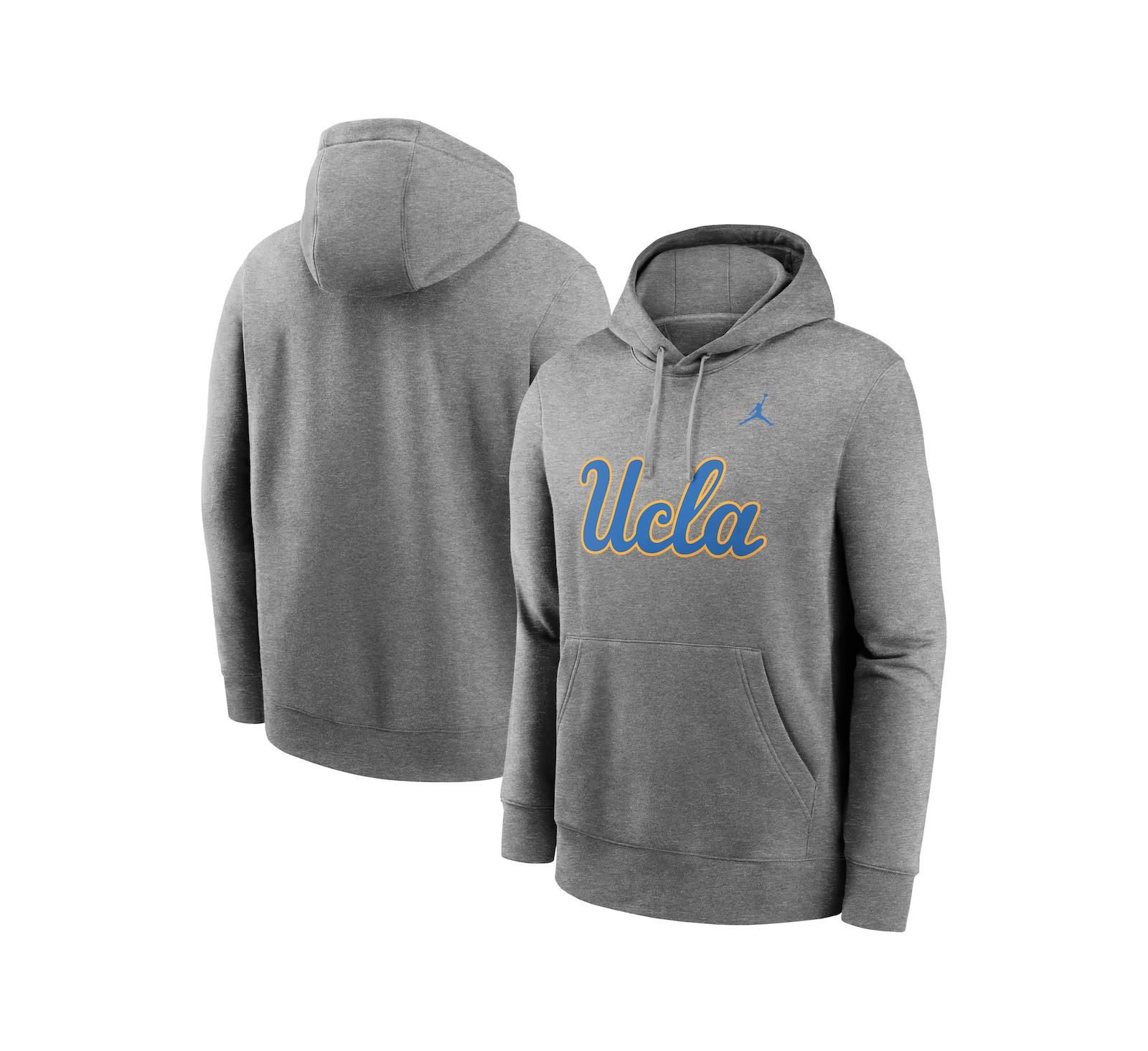 Jordan Men's Heather Gray UCLA Bruins Primetime Evergreen Club Fleece Pullover Hoodie
