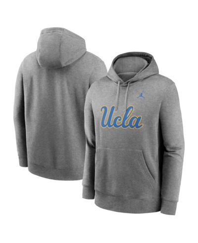 Jordan мужское худи UCLA Bruins Primetime Evergreen Club Fleece, серое меланж
