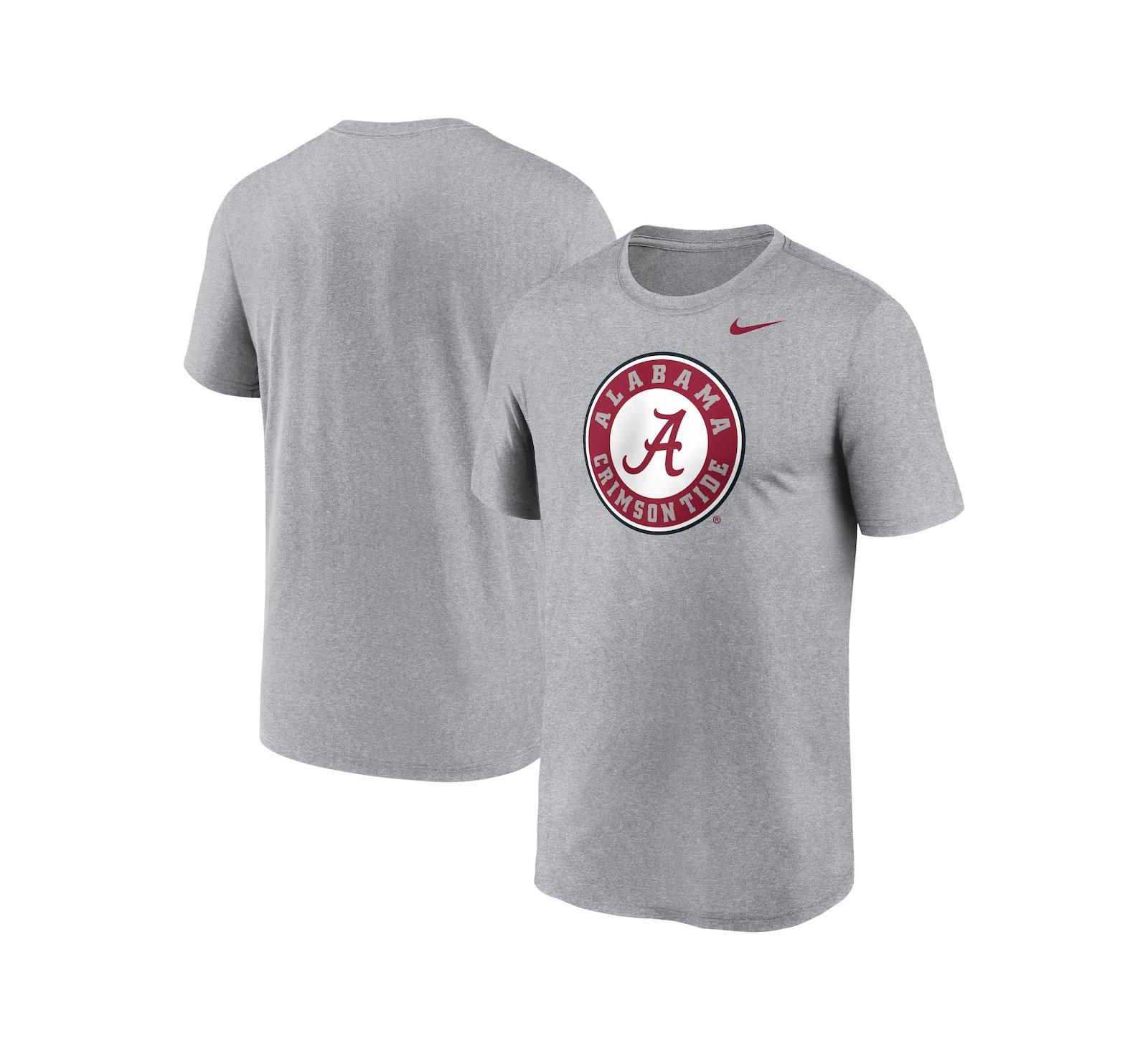 Nike Men's Heather Gray Alabama Crimson Tide Primetime Legend Alternate Logo T-Shirt