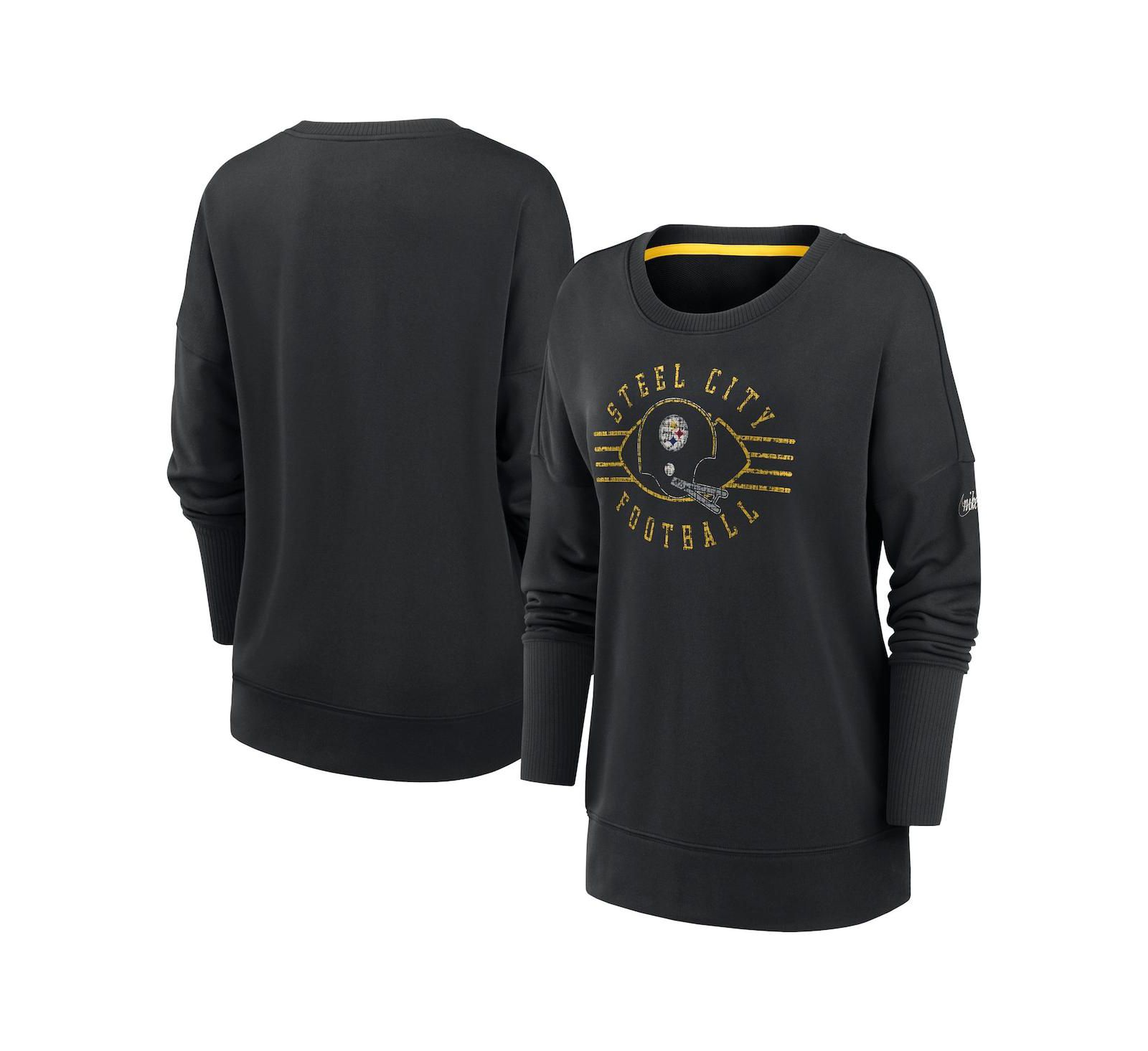 Nike женская толстовка Pittsburgh Steelers Rewind Playback Icon Performance Pullover