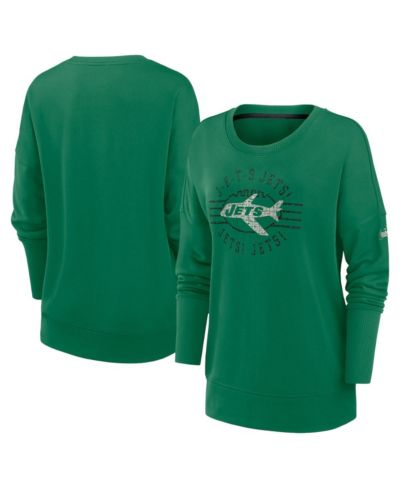 Женская футболка Nike Green New York Jets Rewind Playback Icon Performance Pullover Sweatshirt