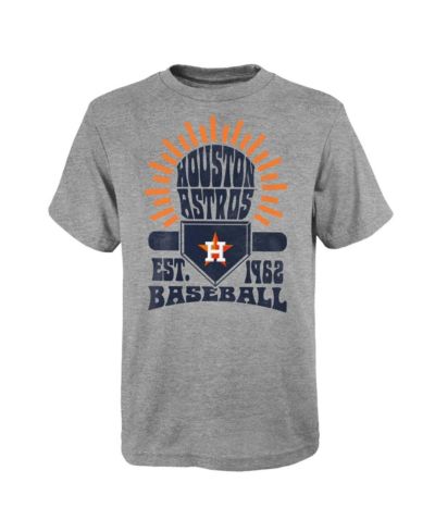 Футболка Outerstuff для мальчиков и девочек, серая, Houston Astros Sun Burst