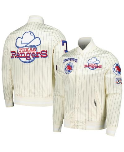 Мужская атласная куртка Pro Standard Texas Rangers Cooperstown Collection Retro Classic с кнопками, кремовая