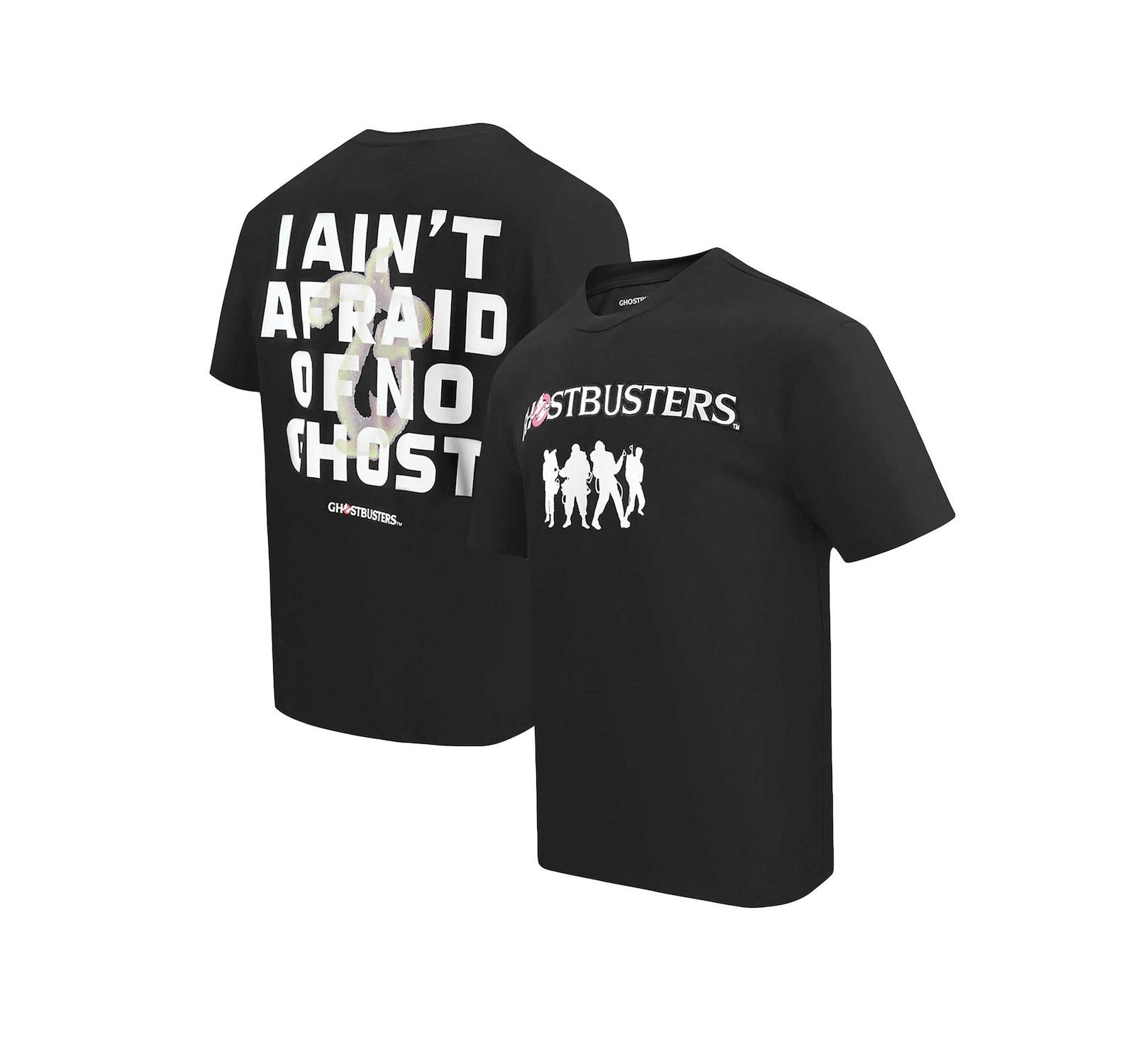 Футболка Freeze Max Men's and Women's Black Ghostbusters Afraid of No Ghosts Dropped Shoulder