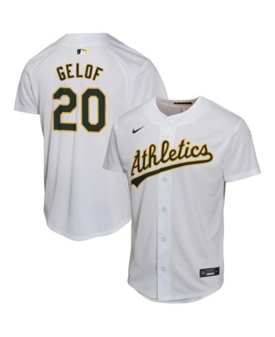 Nike джерси игрока Oakland Athletics Zack Gelof для мальчиков и девочек серого цвета