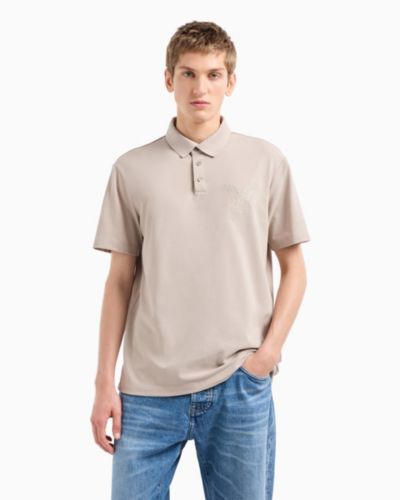 Мужская рубашка-поло A|X Armani Exchange Short Sleeve Eagle Graphic
