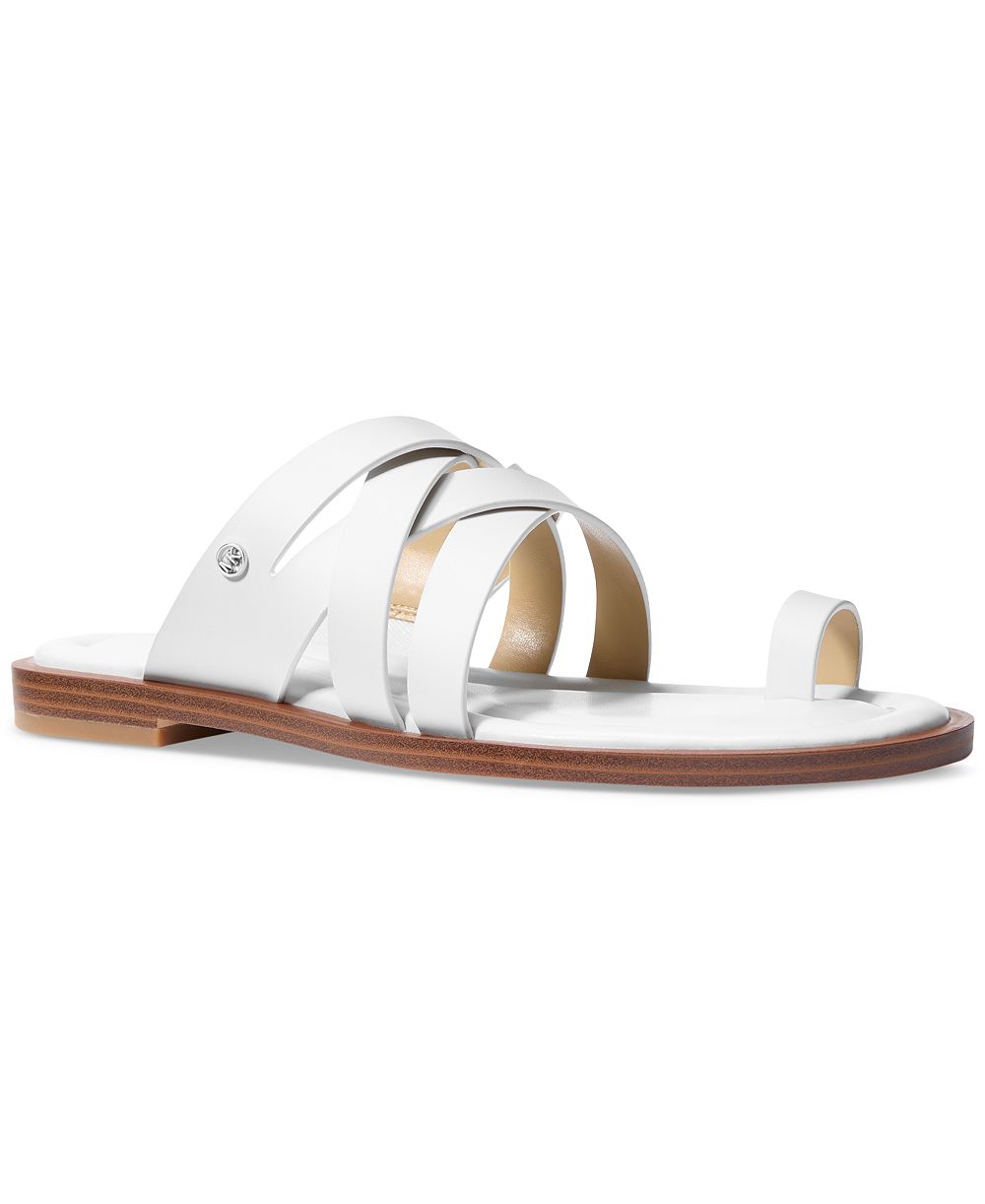 Michael Kors Nora Toe Ring Leather Sandals