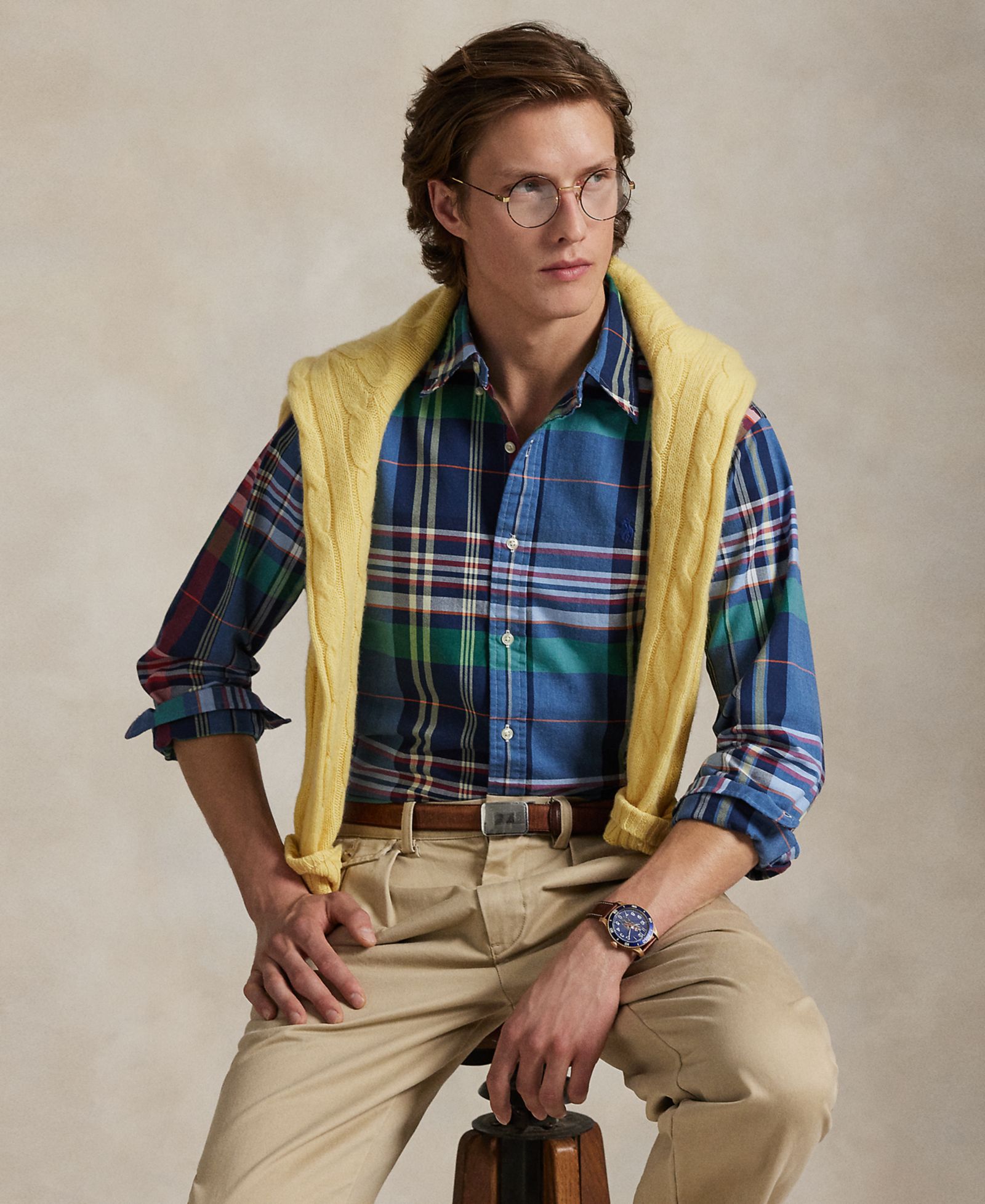 Мужская рубашка Polo Ralph Lauren Classic-Fit Plaid Oxford