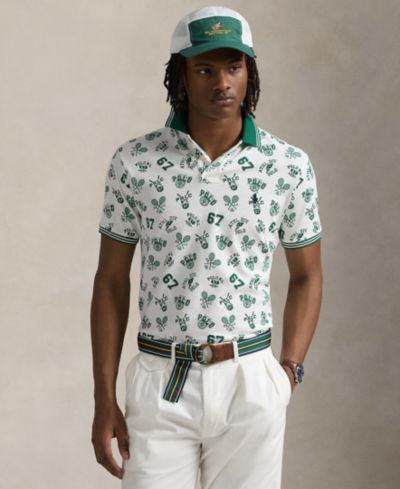 Мужская рубашка Polo Ralph Lauren Men's Classic-Fit Print Mesh Polo