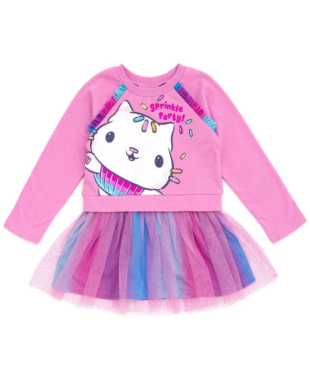 Платье Gabby's Dollhouse Pandy Paws Cakey Cat для девочек из футера