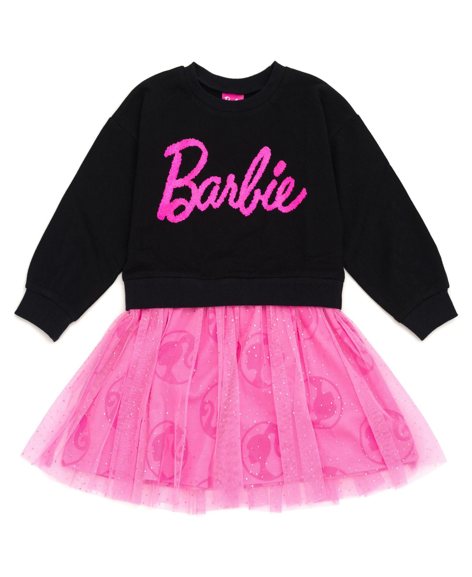 Платье Barbie для девочек из футера