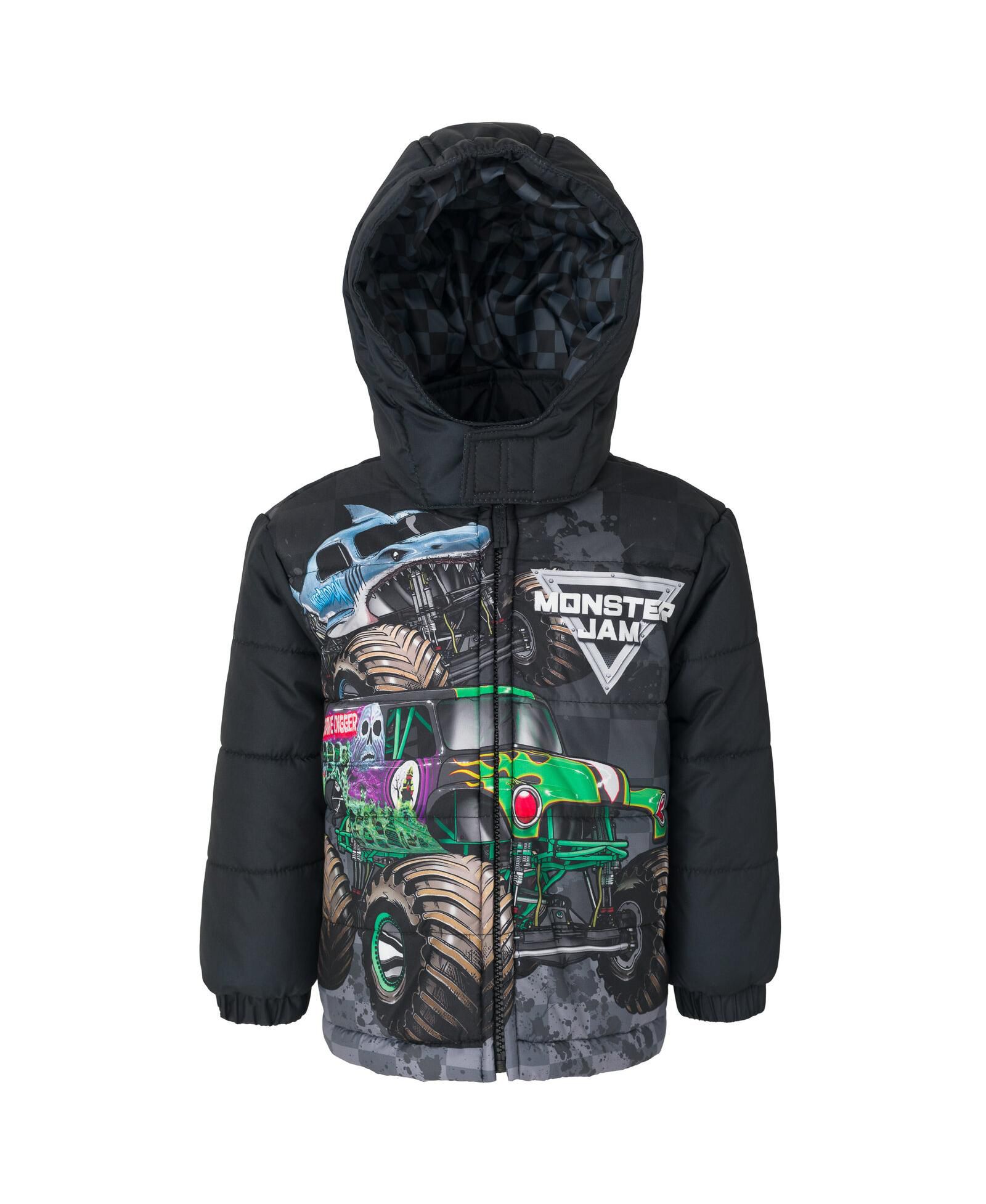 Monster Jam Toddler Boys Hooded Puffer Jacket