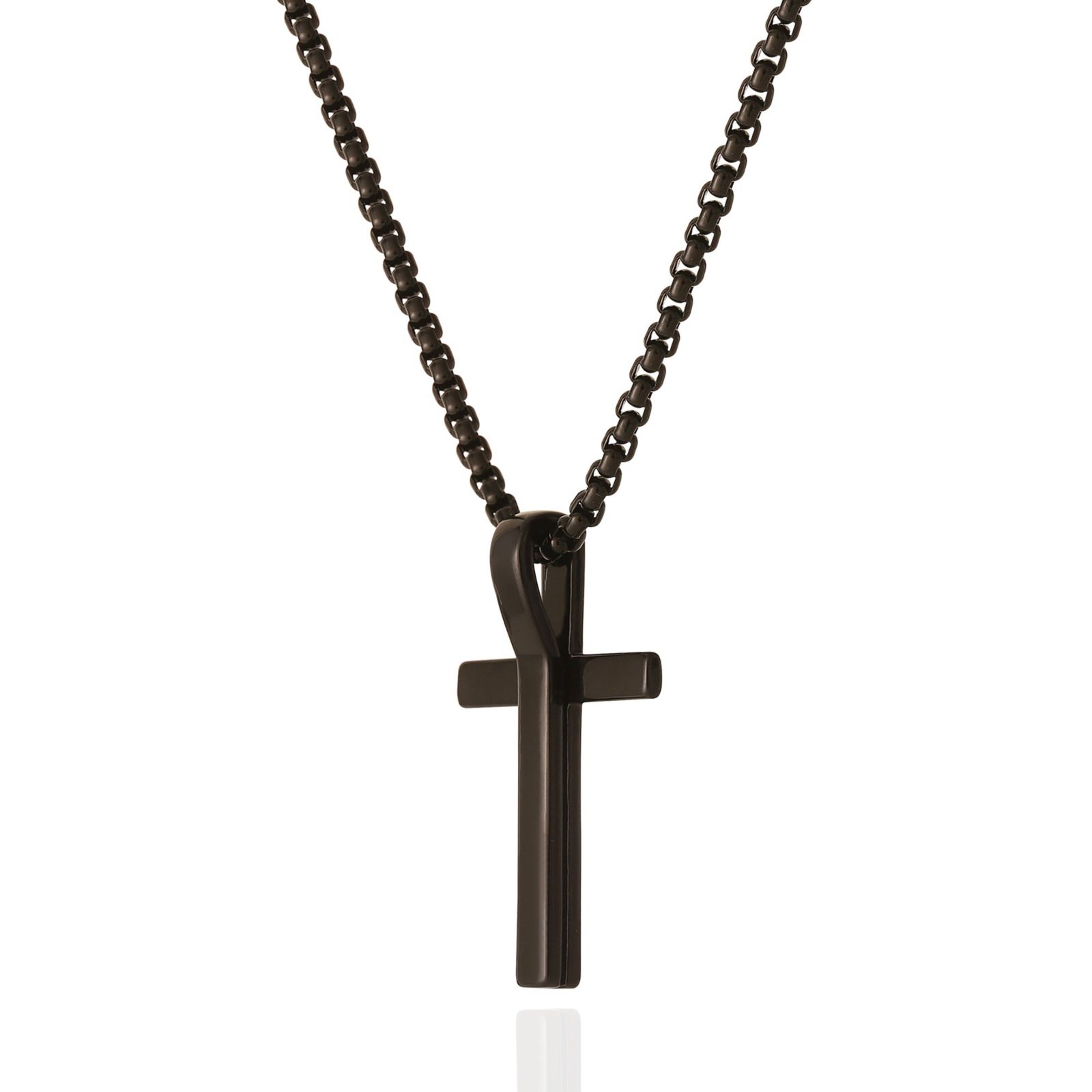 Подвеска Lucky Brand Black Cross 22" Chain