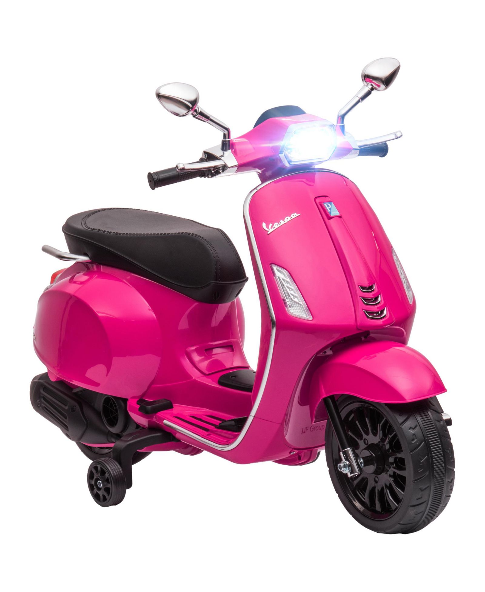 Детский электрический мотоцикл Qaba с лицензией Vespa, с музыкой и FM-радио