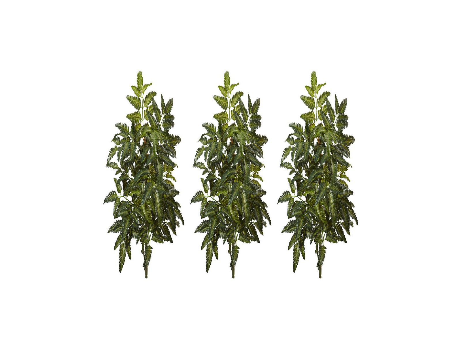 Slickblue Bracken Fern Artificial PlantBracken Fern Artificial Plant for Natural-Looking Greenery (Set of 3)