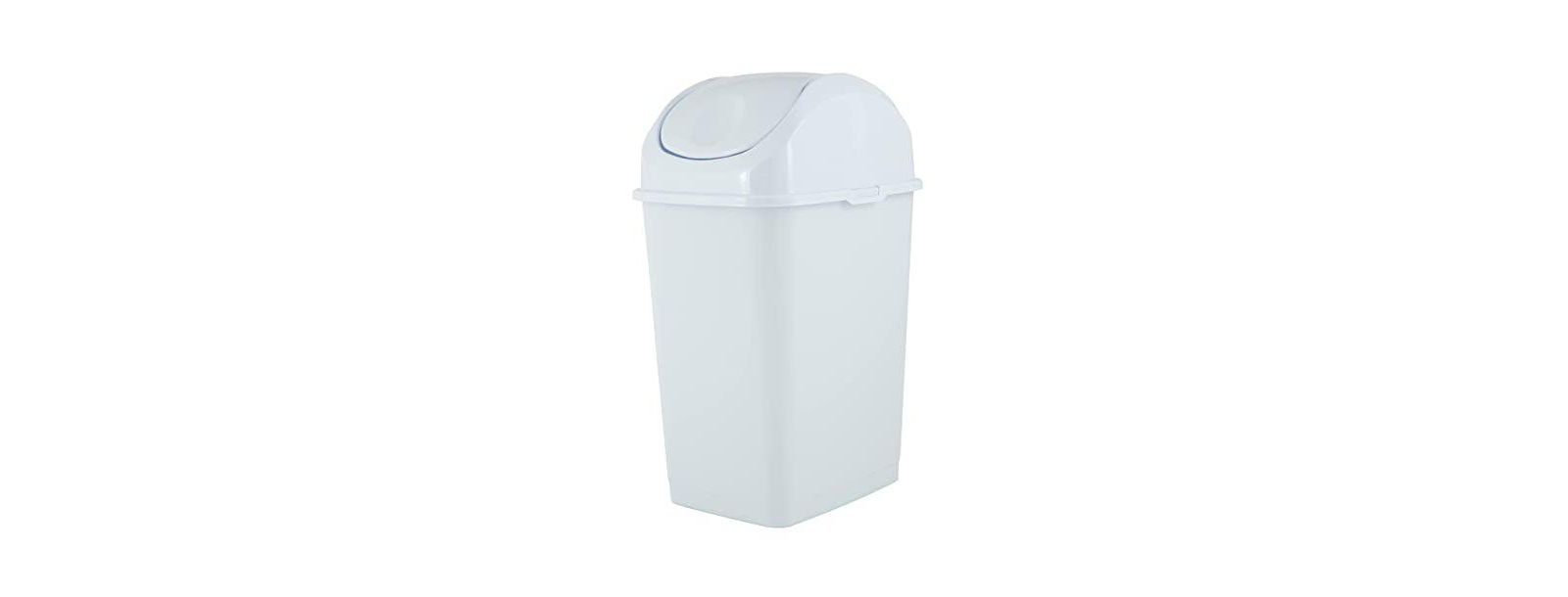 Superio Mini 1.25 Gallon Plastic Trash can with Swing Top Lid