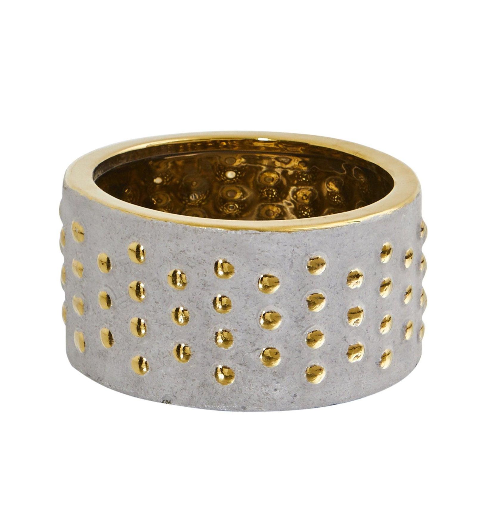 Slickblue Горшок Regal Stone Hobnail 6.75" с золотыми акцентами