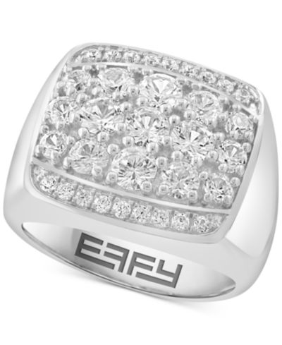 EFFY® Мужское кольцо с цирконами (2-3/8 ct. t.w.) из стерлингового серебра