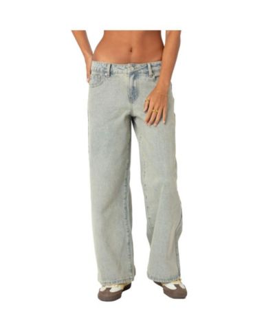 Edikted Женские джинсы Magda Low Rise Acid Wash