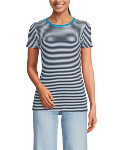 Deep sea navy tiny stripe