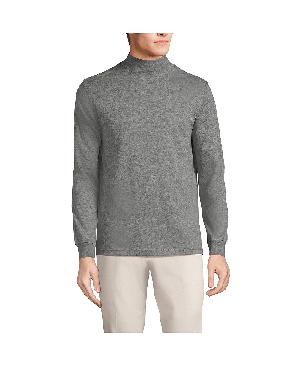 Lands' End Men's Cotton Supima Mock Turtleneck