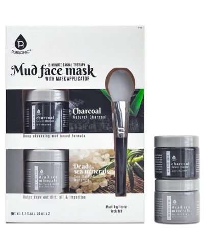 2 Pack Facial Therapy Mud Face Mask with Mask Applicator