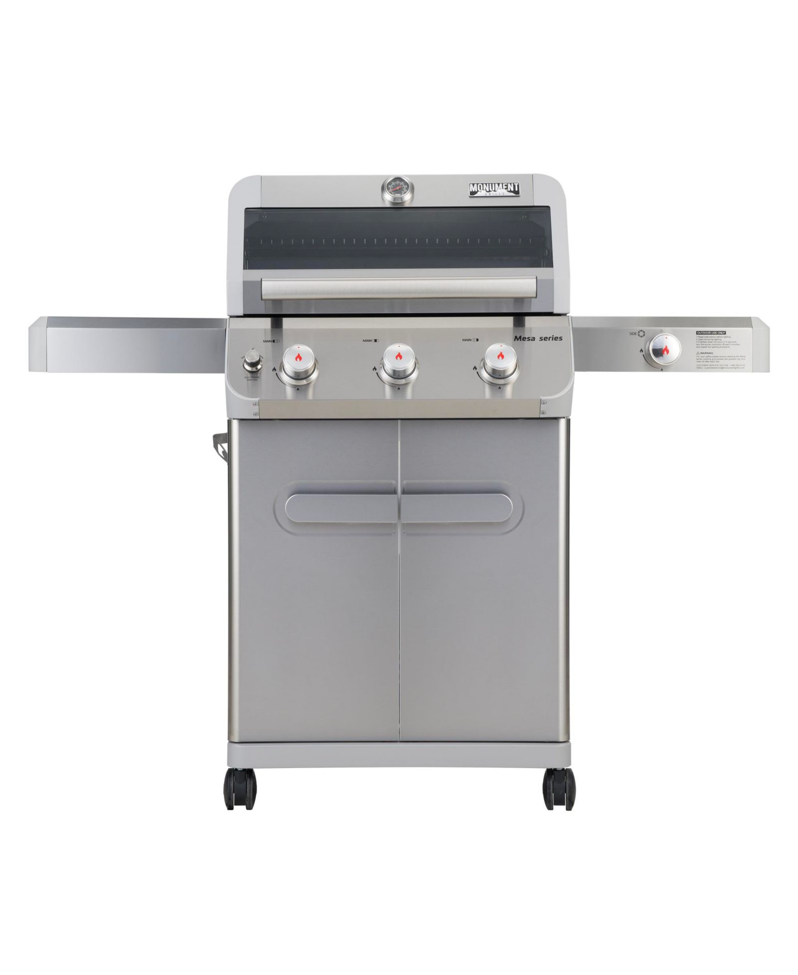 Гриль Monument Grills Mesa Series, 3 конфорки, из нержавеющей стали