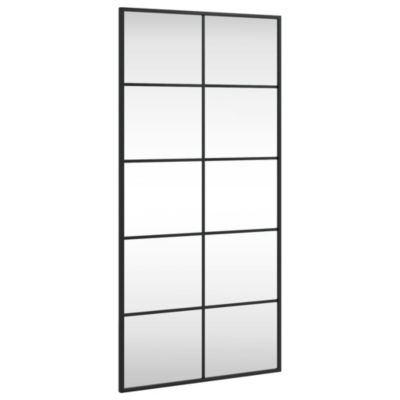 Настенное зеркало vidaXL, черное стекло, 19.7 x 39.4 in, настенное крепление