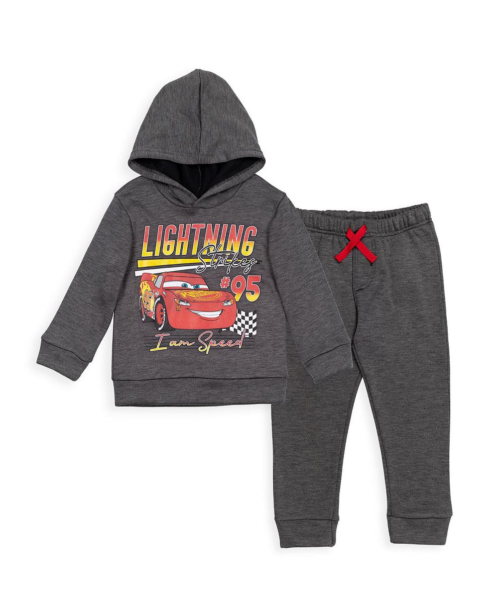 Cars Big Boys (6-12) Lightning McQueen Fleece Pullover Hoodie and Pants Outfit Set