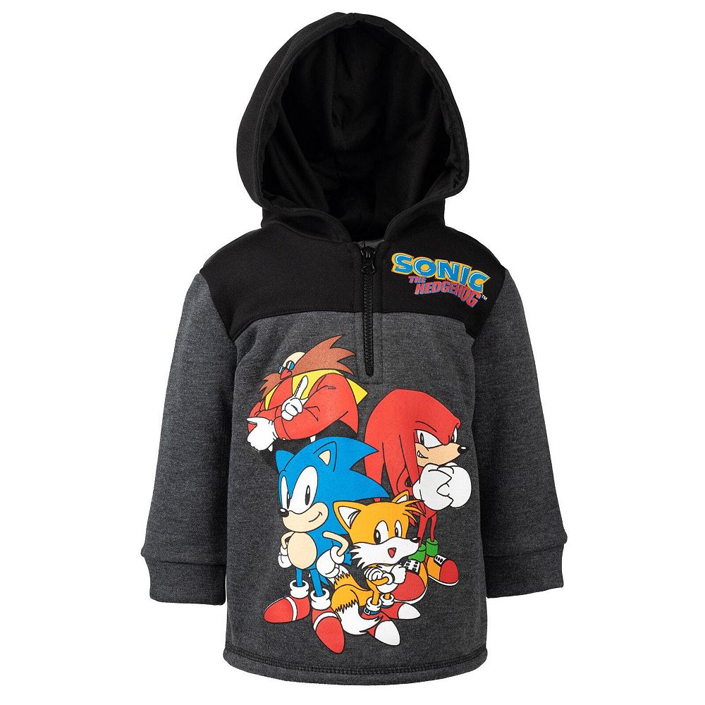 Свитшот Sega Toddler Boys 2T-5T флисовый с капюшоном на четверть молнии
