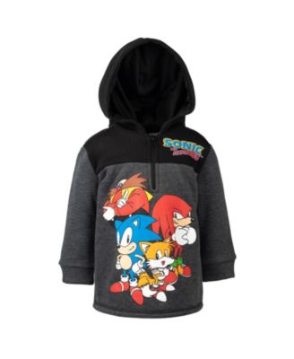 Sega Toddler Boys 2T-5T Fleece Quarter-Zip Hooded Sweatshirt