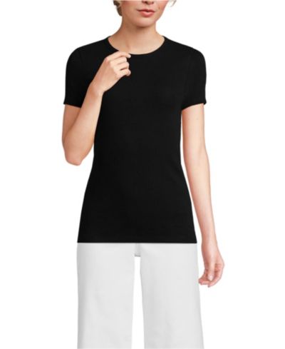 Lands' End Женская футболка Tall из микро-трикотажа