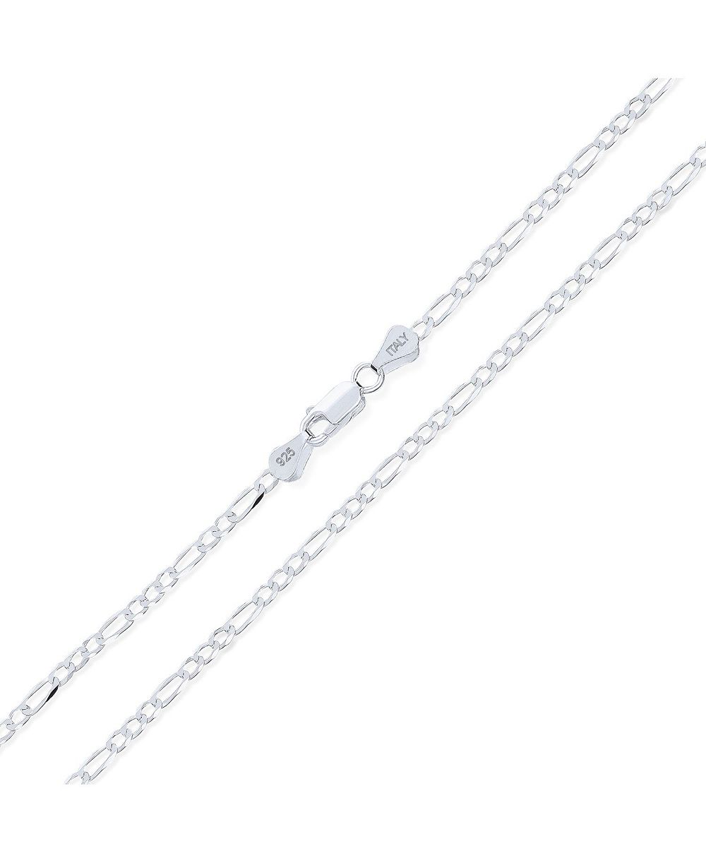 Ожерелье Bling Jewelry 2MM Strong Solid.925 Sterling Silver Figaro Link Chain Necklace
