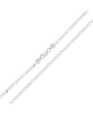 Ожерелье Bling Jewelry 2MM Strong Solid.925 Sterling Silver Figaro Link Chain Necklace