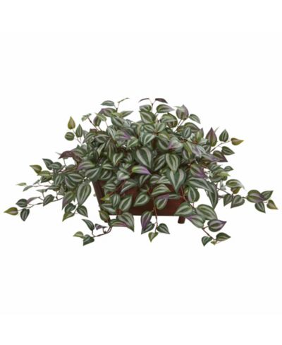 Искусственное растение Slickblue Wandering Jew в декоративном кашпо
