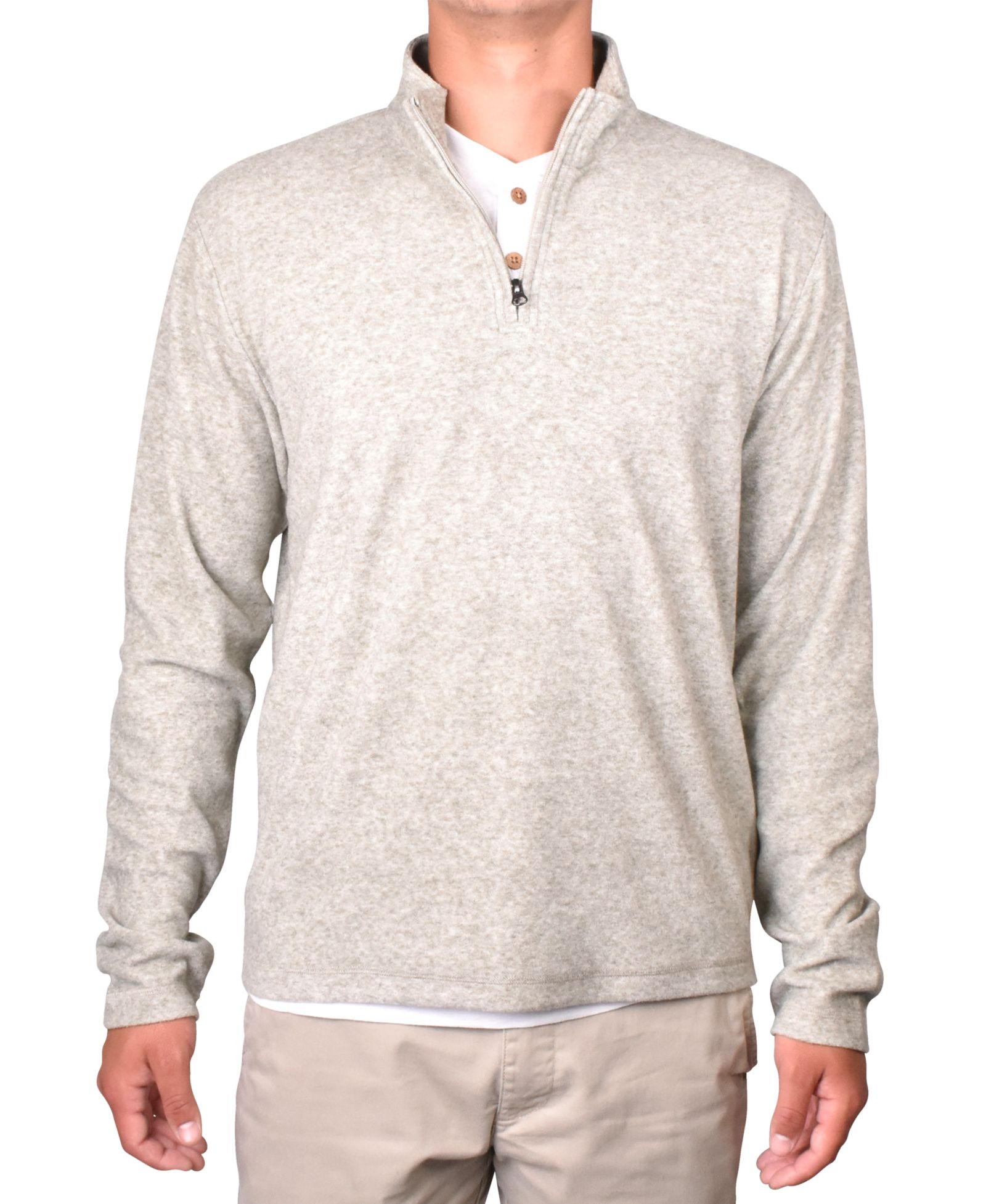 Vintage 1946 Men's Soft-Brushed Knit Quarter-Zip Sweater