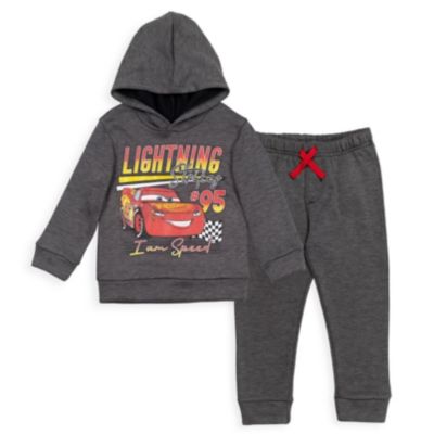 Cars Toddler Boys (2T-5T) Fleece Pullover Hoodie and Pants Outfit Set to