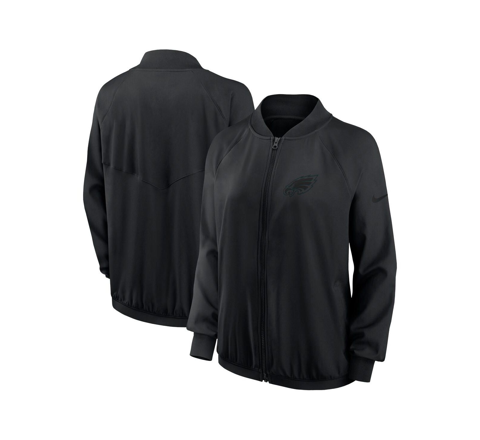 Nike Women's Black Philadelphia Eagles Raglan Full-Zip Jacket