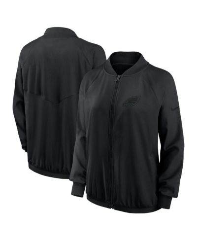 Nike Женская куртка Philadelphia Eagles Raglan с молнией, черная