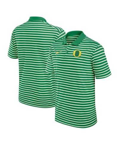 Nike Мужская поло рубашка с полосками, Green/White, Oregon Ducks Primetime Victory Performance