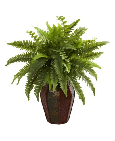 Искусственное растение Slickblue Boston Fern в декоративном кашпо