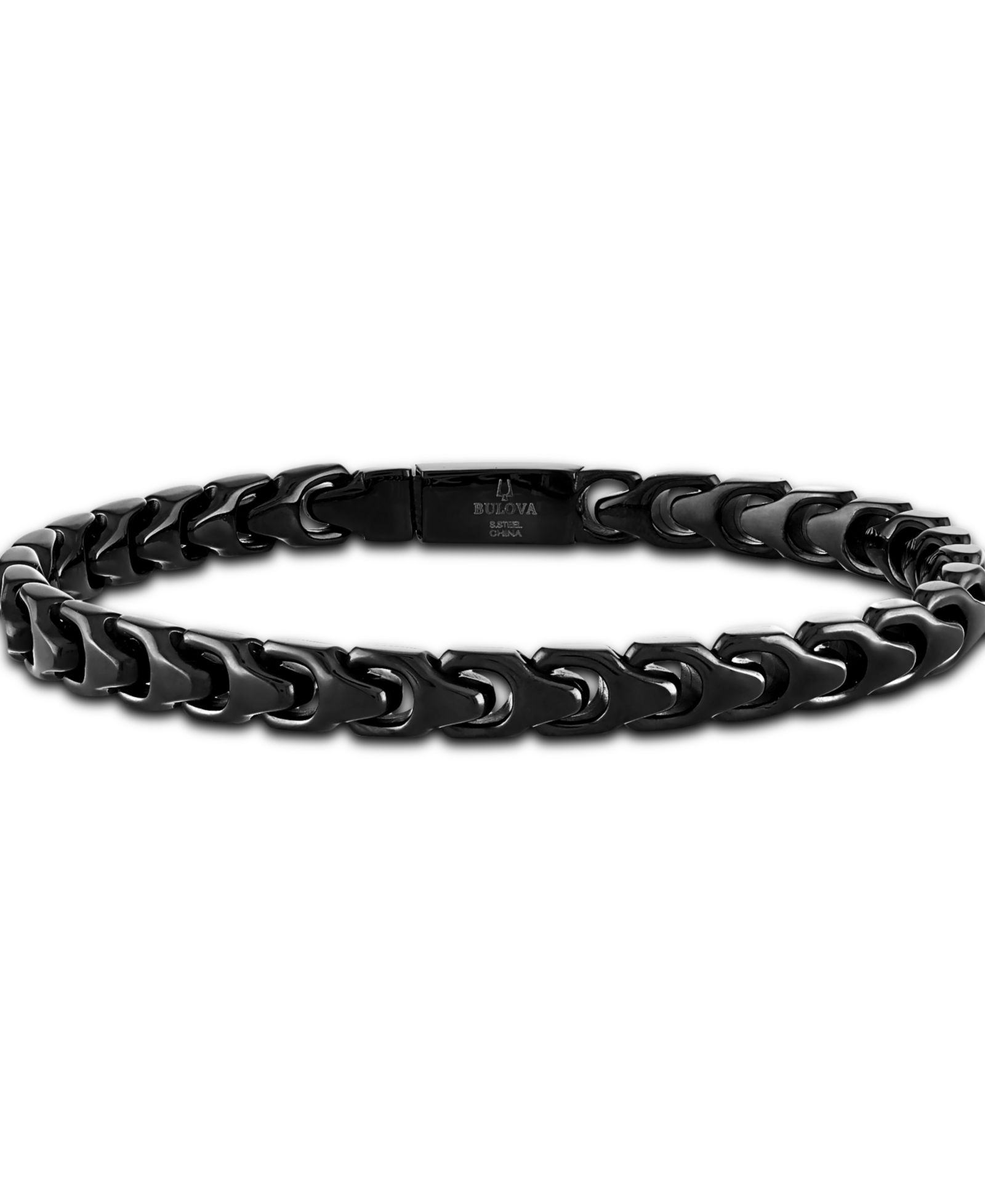 Браслет Bulova Black-Tone Stainless Steel Link Chain