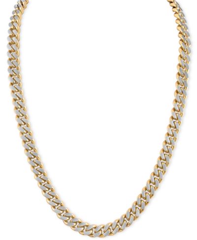 Ожерелье Bulova Classic Chain из нержавеющей стали двухцветное, 24"