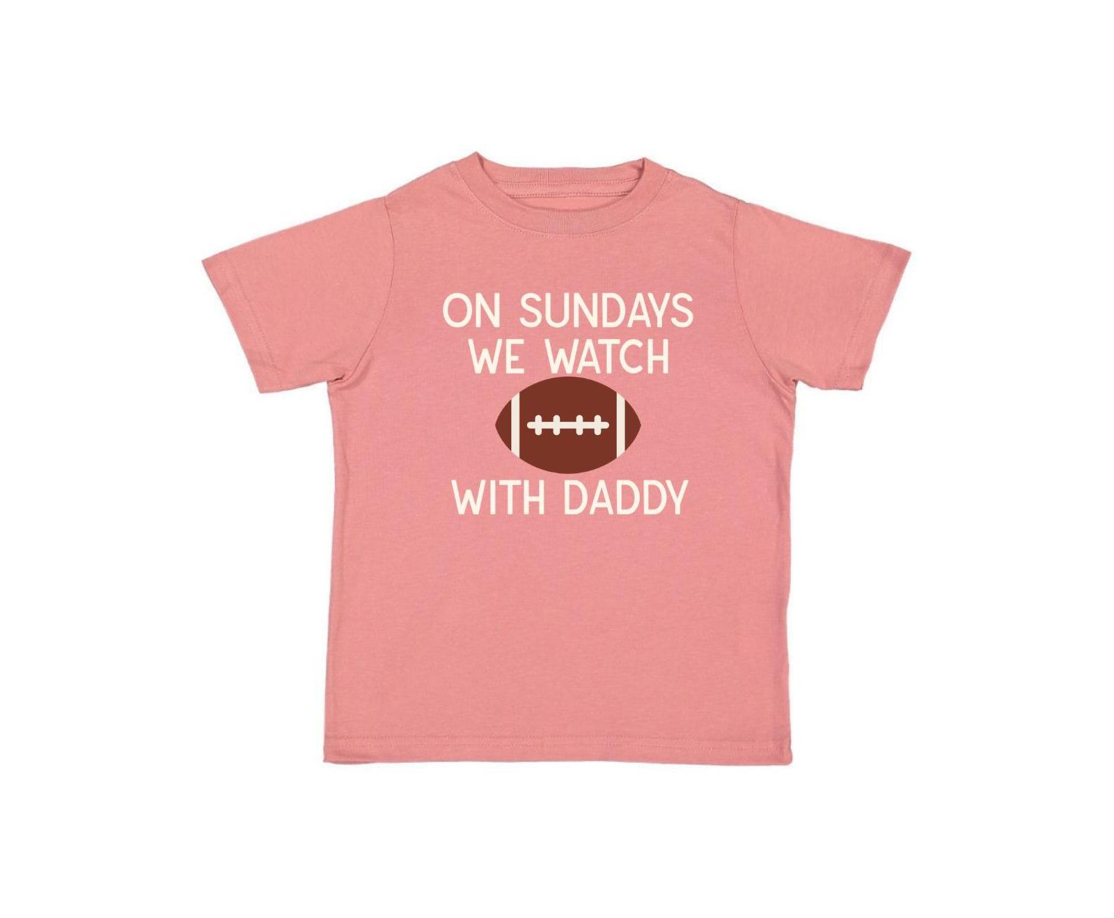 Sweet Wink Toddler Girls Football Sundays With Daddy Short Sleeve T-Shirt