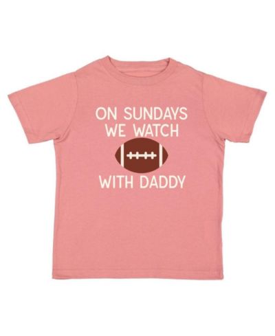 Sweet Wink Toddler Girls Football Sundays With Daddy Short Sleeve T-Shirt